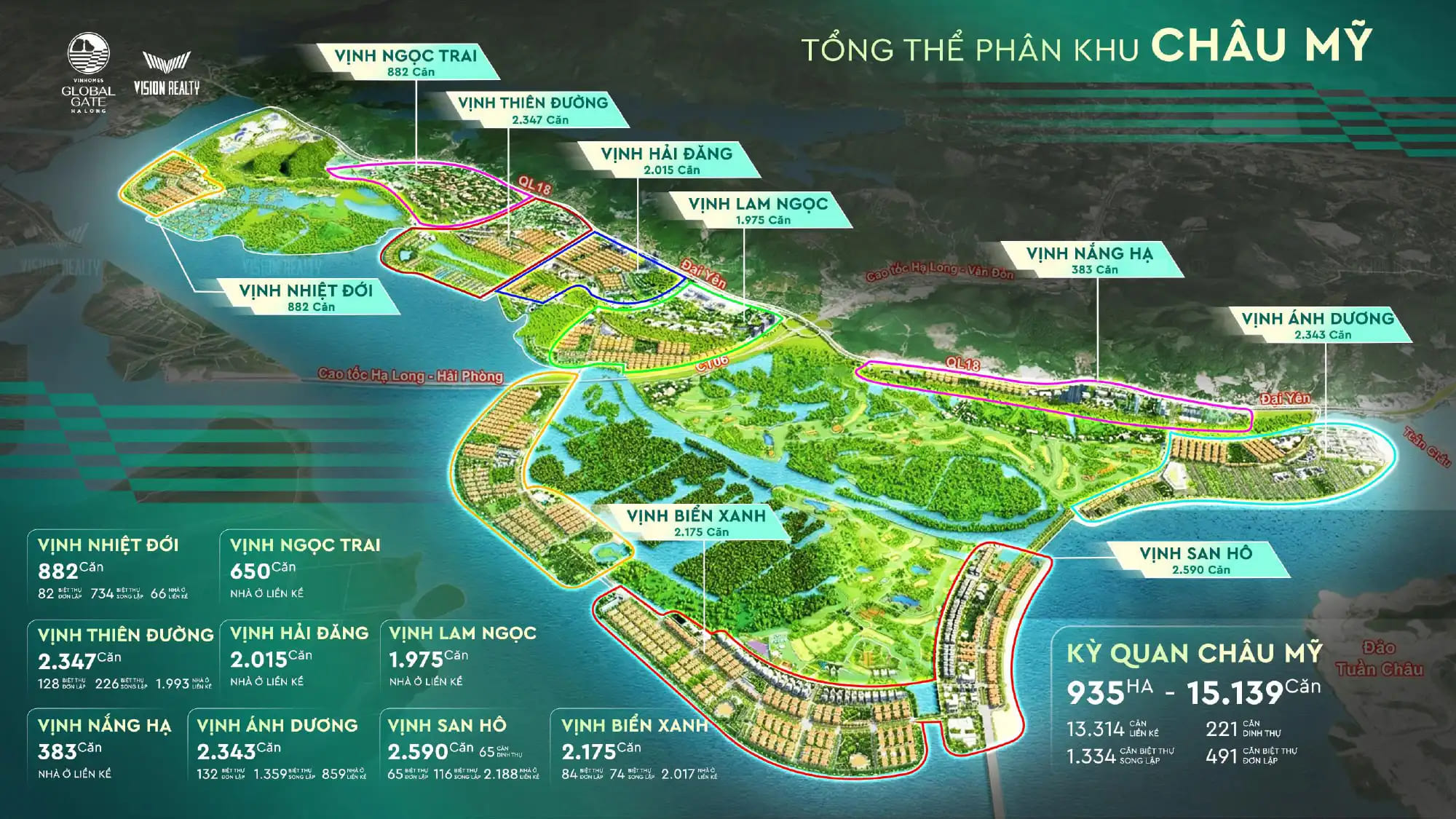 Phân khu tại Hạ Long Xanh